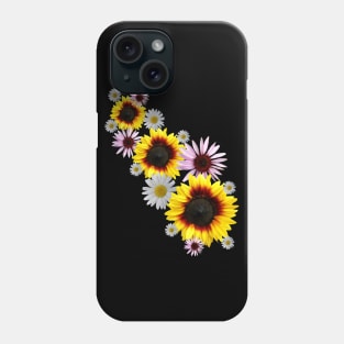 sunflowers, daisies, coneflowers, flowers, bloom Phone Case