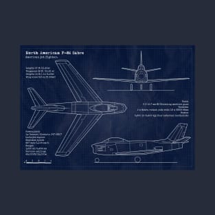 F86 Sabre Blueprint T-Shirt