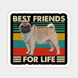 Tail Tales Pug Best Friends For Life Tee for Dog Devotees Magnet