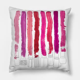 Lipstick Stripes Pillow