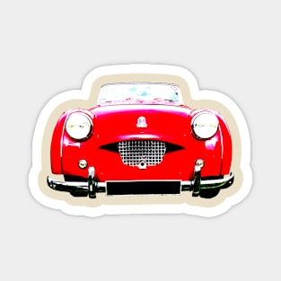 Triumph TR2 1950s British classic car bold red Magnet