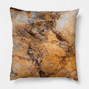 Rustic Seaside Volcanic Texture Eroding Pillow