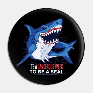 Scary Shark Pin