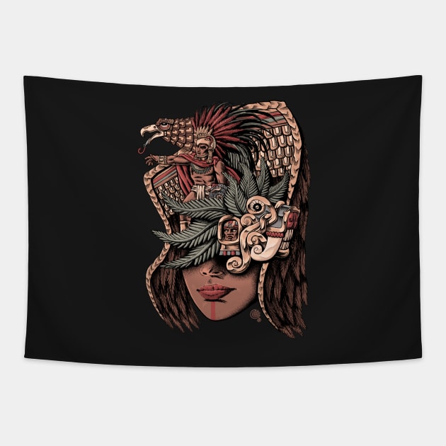 Eagle Warrior Tapestry by qetza