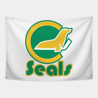 Vintage California Golden Seals Hockey Tapestry