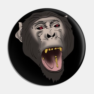 chimpanzee head Pin