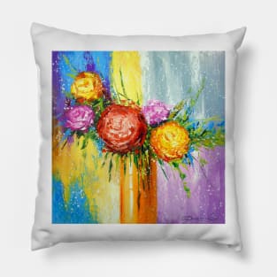 Bouquet of bright flowers Pillow