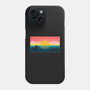 Sunset over the sea Phone Case