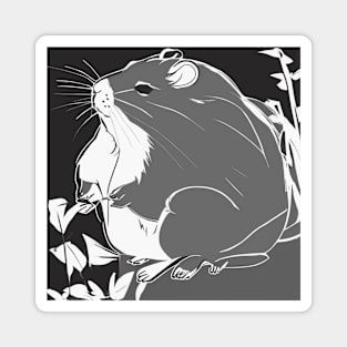 Hamsters Shadow Silhouette Anime Style Collection No. 27 Magnet