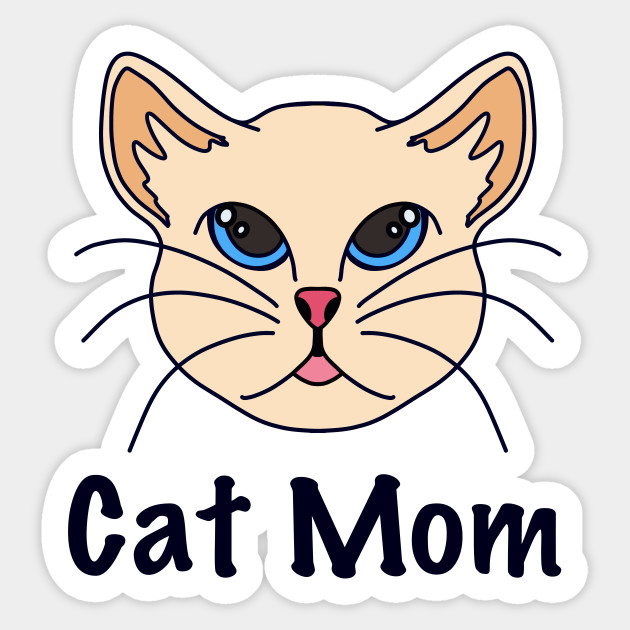 Cream Cat Mom Cream Cat Sticker Teepublic Uk