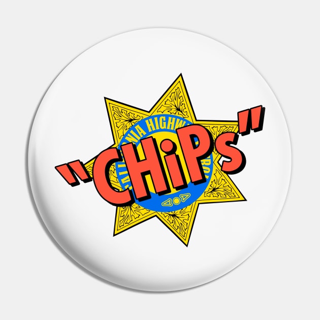 Chips Police Badge Pin by darklordpug