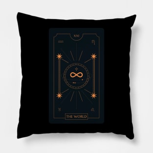 The World Tarot Card Pillow