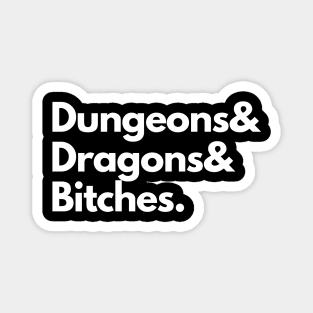 Dungeons & Dragons & Bitches Magnet