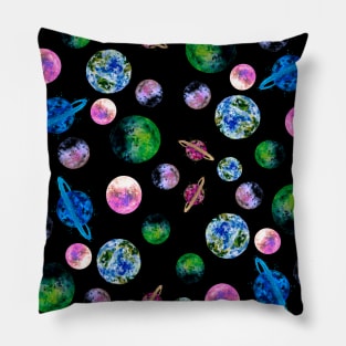 Planets and Stars Pattern Pillow