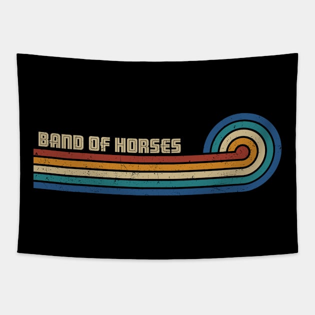 Band of horses - Retro Sunset Tapestry by Arestration