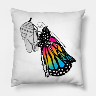 Pansexual Pride Butterfly Hatching Pillow