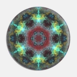 Psychedelic Hippie Red Blue and Yellow Pin