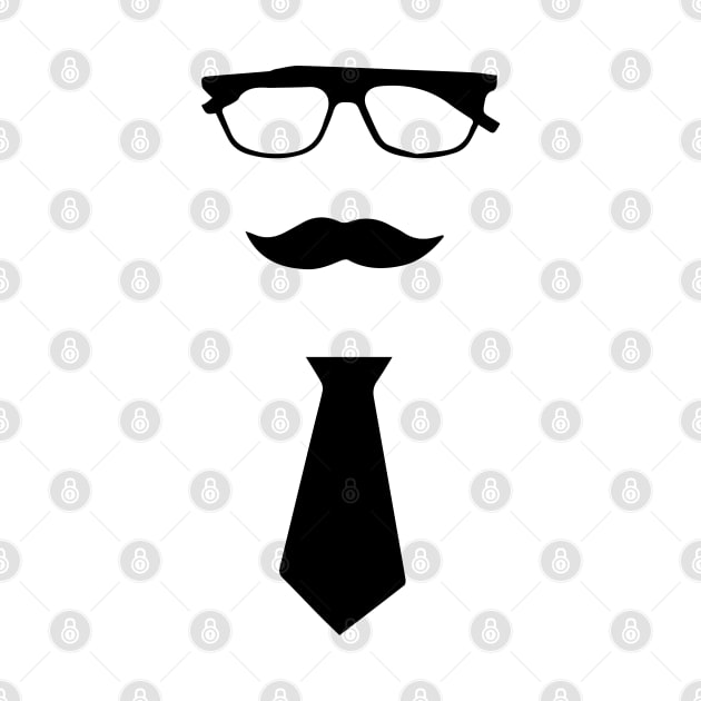 Dad glasses mustaches and tie by Dorothy Designs