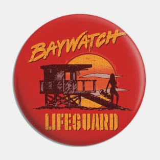 Vintage Baywatch Lifeguard Sunset 1989 Pin