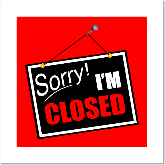 Gift Sticker : I Am Closed Today For Introvert Art Social