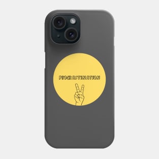 Procrastination, mustard Phone Case