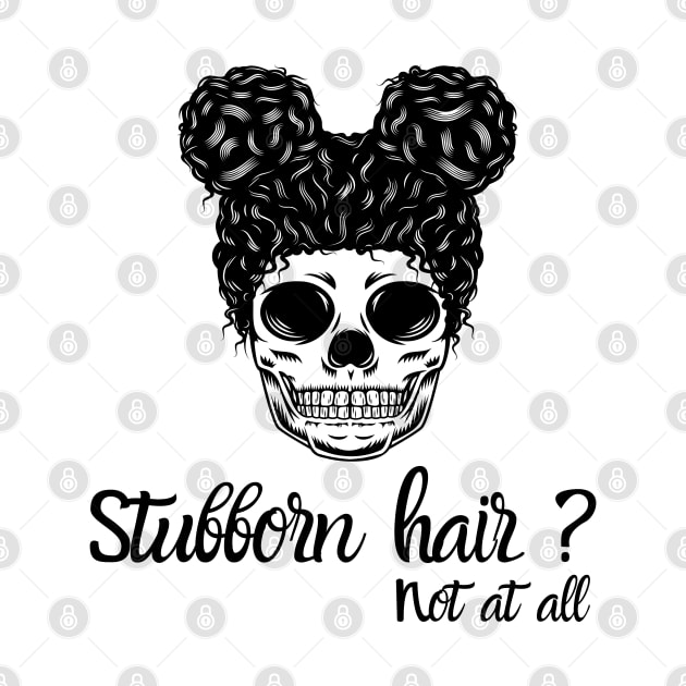 Stubborn hair - Skull hair buns by SalxSal