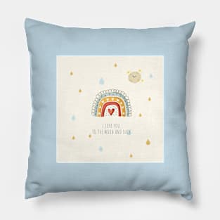 I Love You to the Moon and Back Pillow