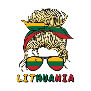 Lietuva Lithuania Flag Girls Lithuanian Girl Kids T-Shirt