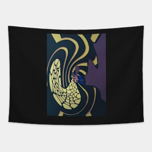 Down the Sink (Black/Yellow/Purple) Tapestry