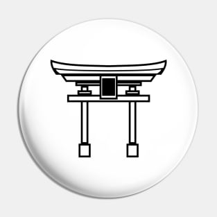 torii gate (white) Pin