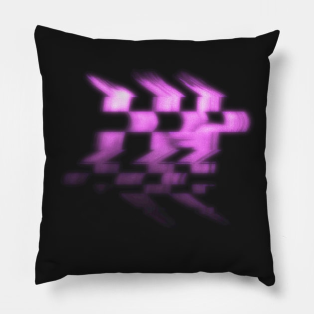 Glitched Light Streak Pillow by TheGlitchSwitch