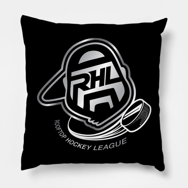 RHL - Rooftop Hockey League Pillow by SaltyCult