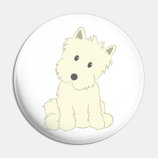 Cute Fluffy Dog Design Pin