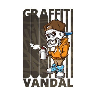 Graffiti Vandal Skeleton. T-Shirt