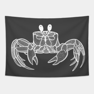 Cute Crab - detailed ghost crab drawing Tapestry