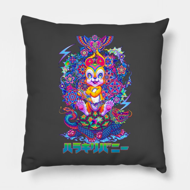 HARAKIRI BUNNY Pillow by BIRDWELL