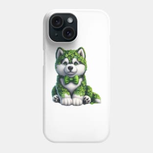 Clover Siberian Husky Dog St Patricks Day Phone Case