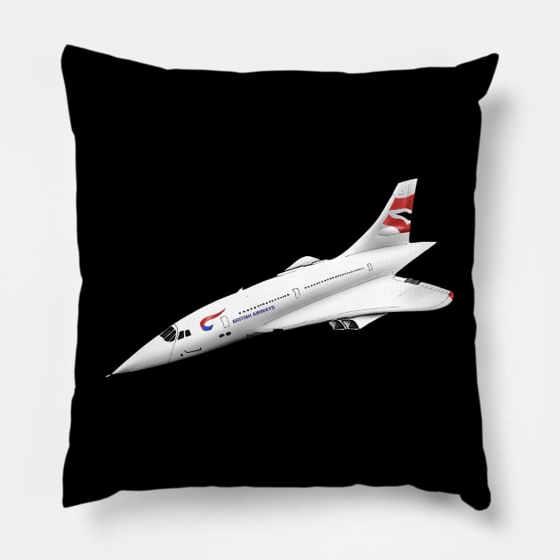 Concorde Supersonic Pillow by Funky Aviation