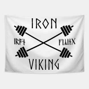 Iron Viking Barbell Black Tapestry