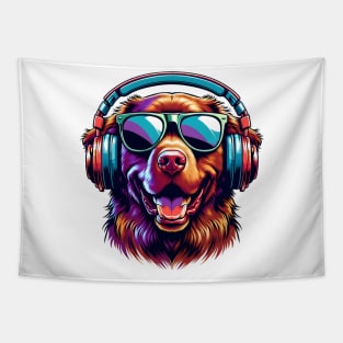 Chesapeake Bay Retriever Smiling DJ: A Harmonious Portrait Tapestry