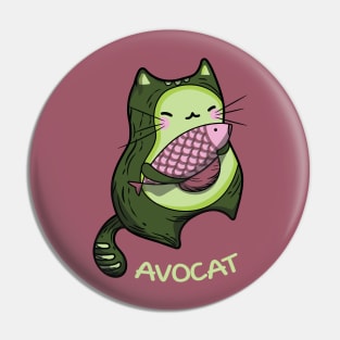 Avocat / Avocado Cat / Cute T-Shirt Pin