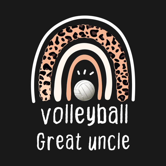 volleyball Great uncle, volleyball gift for Great uncle, Leopard Rainbow volleyball gift by foxfieldgear