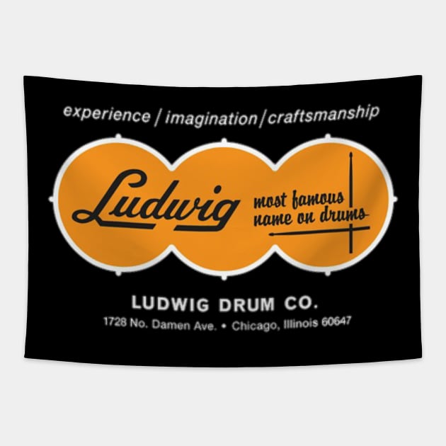 LUDWIG DRUM CO Tapestry by irvtolles