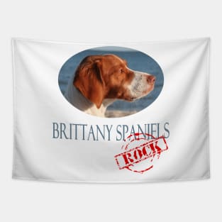 Brittany Spaniels Rock! Tapestry