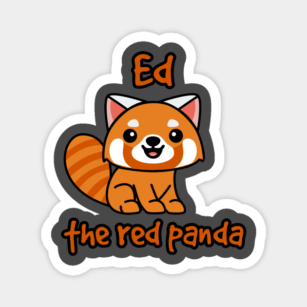 Ed the red panda Magnet by WTFudge