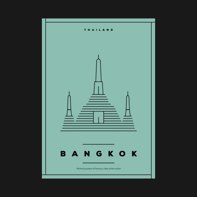 Bangkok Minimal Poster by kursatunsal