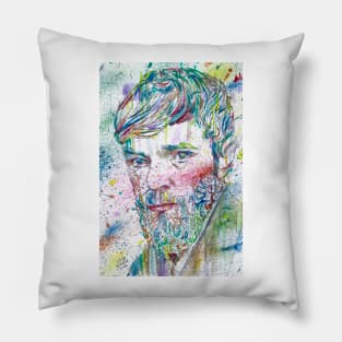 D. H. LAWRENCE watercolor portrait .3 Pillow