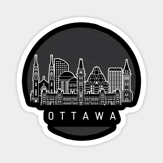 Ottawa Canada Skyline Magnet by travel2xplanet