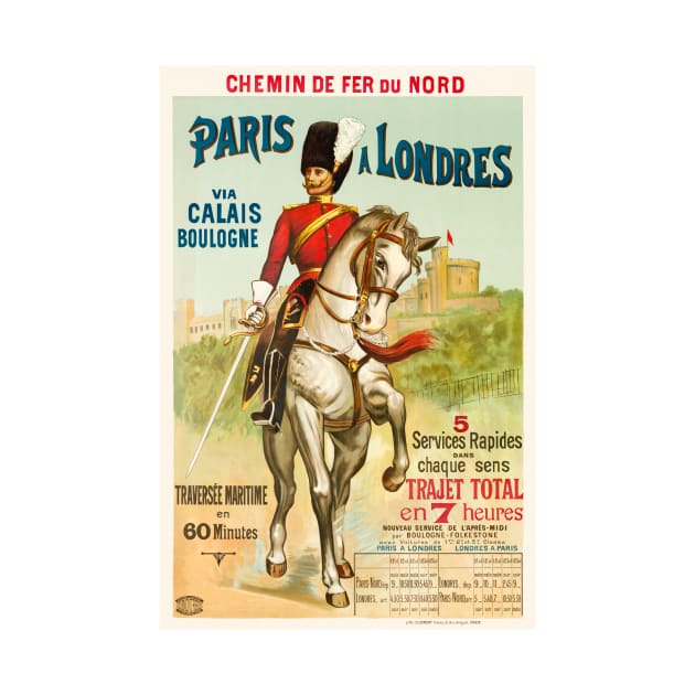 Paris à Londres Vintage Poster 1890s by vintagetreasure