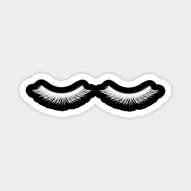 Cute makeup eye lashes Magnet by Robyn's T shop